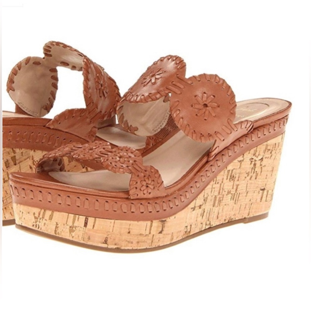 Jack Rogers Women's Leigh Platform Sandal in Cognac